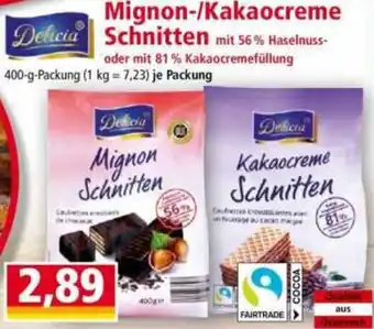 Norma Mignon-/Kakaocreme Schnitten Angebot