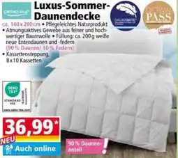 Norma Luxus-Sommer- Daunendecke Angebot