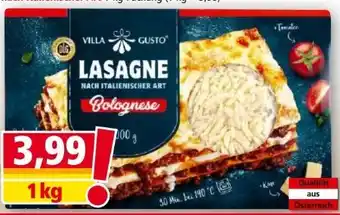 Norma Villa Gusto Lasagne Bolognese Angebot