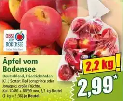 Norma Äpfel vom Bodensee Angebot