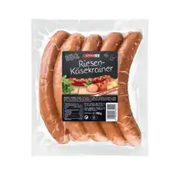 Eurospar Riesen Käsekrainer oder Riesen Bratwurst aus Österreich EUROSPAR Angebot