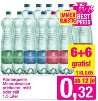 Sutterlüty Römerquelle Mineralwasser Prickelnd 1,5 Liter Angebot