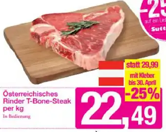 Sutterlüty Österreichisches Rinder T-Bone Steak Angebot