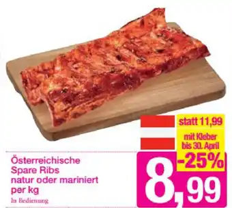 Sutterlüty Österreichische Spare Ribs Natur Oder Mariniert Angebot