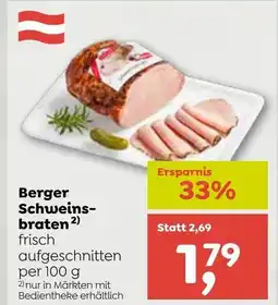 ADEG Berger Schweins braten Angebot