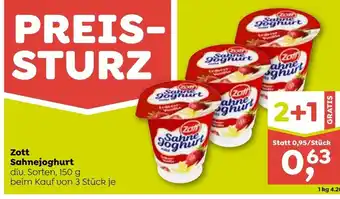 ADEG Zott sahnejoghurt Angebot