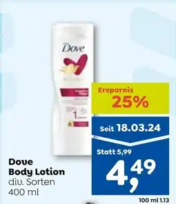 ADEG Dove body lotion Angebot