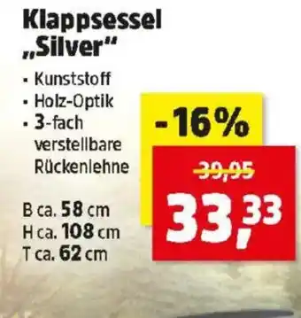 Thomas Philipps Klappsessel silver Angebot