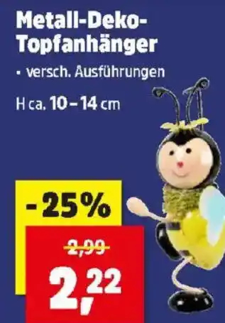 Thomas Philipps Metall-deko- topfanhänger Angebot