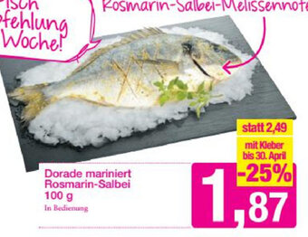 Sutterlüty Dorade Mariniert Rosmarin Salbei 100 g Angebot