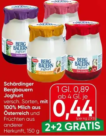 Spar Schärdinger bergbauern joghurt Angebot