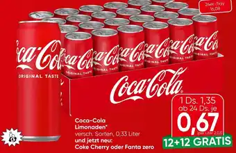 Spar Coca-cola limonaden Angebot