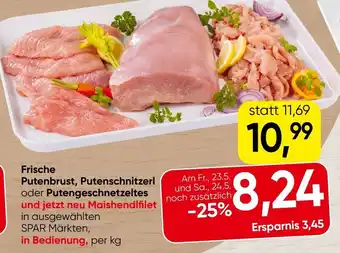 Spar Frische putenbrust, putenschnitzerl Angebot