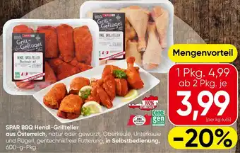 Spar Spar bbq hendl grillteller Angebot