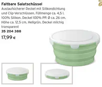 Tchibo Eduscho Faltbare Salatschüssel Angebot