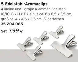 Tchibo Eduscho 5 Edelstahl-Aromaclips Angebot
