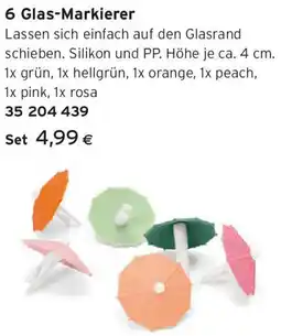 Tchibo Eduscho 6 Glas-Markierer Angebot