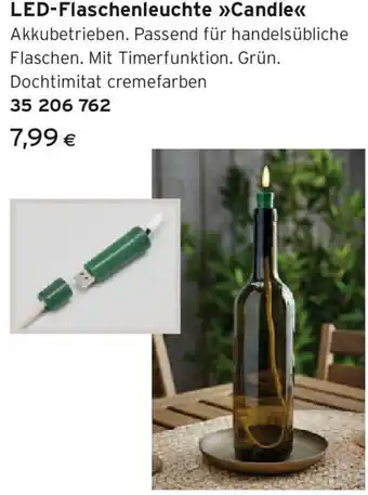 Tchibo Eduscho LED-Flaschenleuchte >>>Candle Angebot