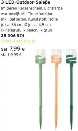 Tchibo Eduscho 3 LED-Outdoor-Spieße Angebot