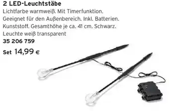Tchibo Eduscho 2 LED-Leuchtstäbe Angebot