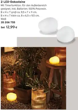 Tchibo Eduscho 2 LED-Dekosteine Angebot