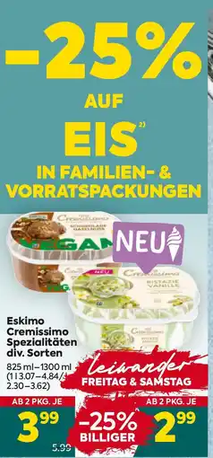 Billa Eskimo Cremissimo Spezialitäten Angebot