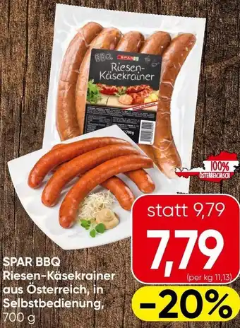 Spar Spar bbq riesen käsekrainer Angebot
