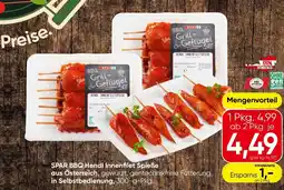 Spar Spar bbq hendl innenfilet spieße Angebot