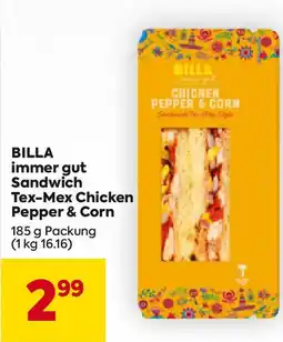 Billa immer gut Sandwich Tex-Mex Chicken Pepper & Corn Angebot