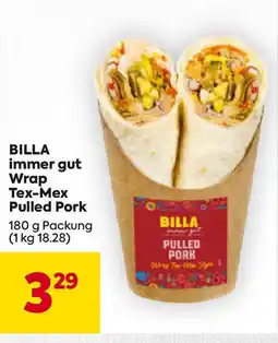 Billa immer gut Wrap Tex-Mex Pulled Pork Angebot