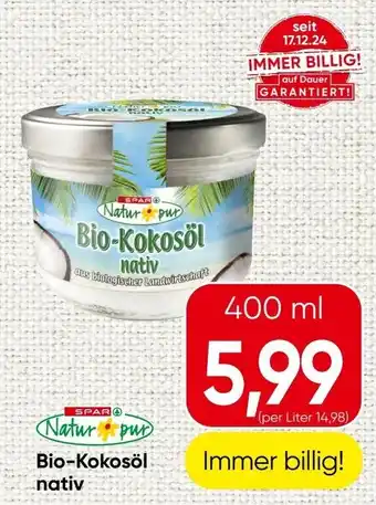 Spar Bio-kokosöl Angebot