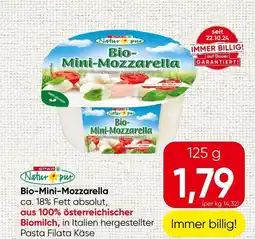 Spar Bio mini mozzarella Angebot