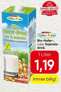 Spar Bio hafer drink Angebot