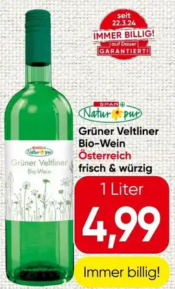 Spar Natur pur grüner veltliner Angebot