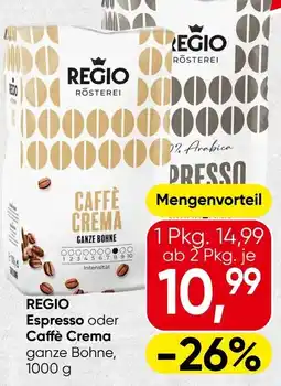 Spar Regio espresso oder caffè crema Angebot