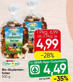 Spar Natur pur bio studenten futter Angebot