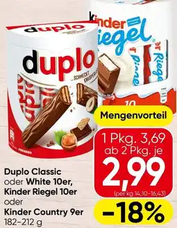 Spar Duplo classic oder white Angebot