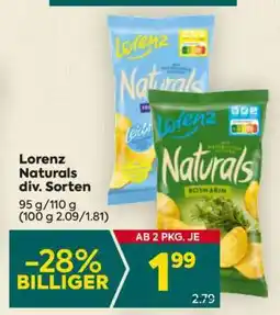 Billa Lorenz Naturals div. Sorten Angebot