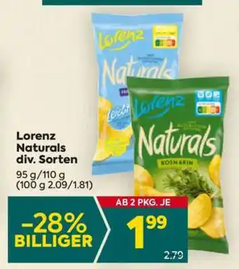 Billa Lorenz Naturals div. Sorten Angebot