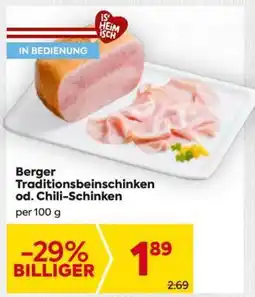 Billa Berger Traditionsbeinschinken od. Chili-Schinken Angebot