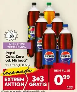 Billa Pepsi Cola, Zero od. Mirinda Angebot
