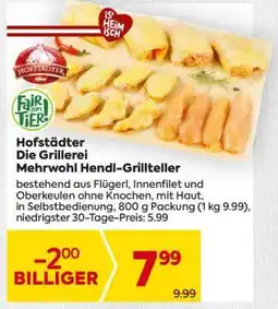 Billa Hofstädter Die Grillerei Mehrwohl Hendl-Grillteller Angebot