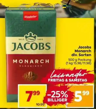 Billa Jacobs Monarch div. Sorten Angebot