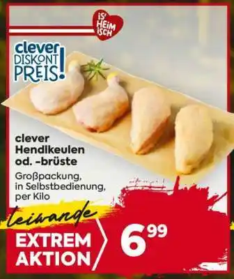 Billa clever Hendlkeulen od. -brüste Angebot