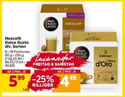 Billa Nescafé Dolce Gusto div. Sorten Angebot