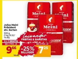 Billa Julius Meinl Präsident div. Sorten Angebot