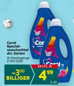 Billa Coral Spezialwaschmittel div. Sorten Angebot
