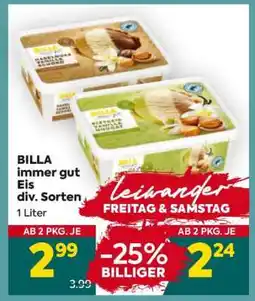 Billa BILLA immer gut Eis div. Sorten Angebot