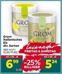 Billa Grom italienisches Eis div. Sorten Angebot