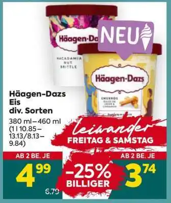 Billa Häagen-Dazs Eis div. Sorten Angebot